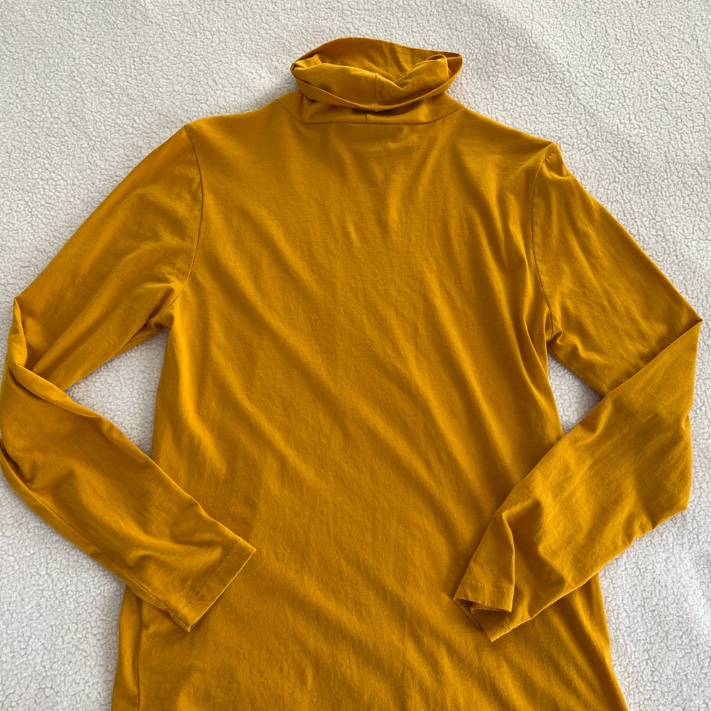 J Crew Dandelion Yellow Tissue Turtleneck